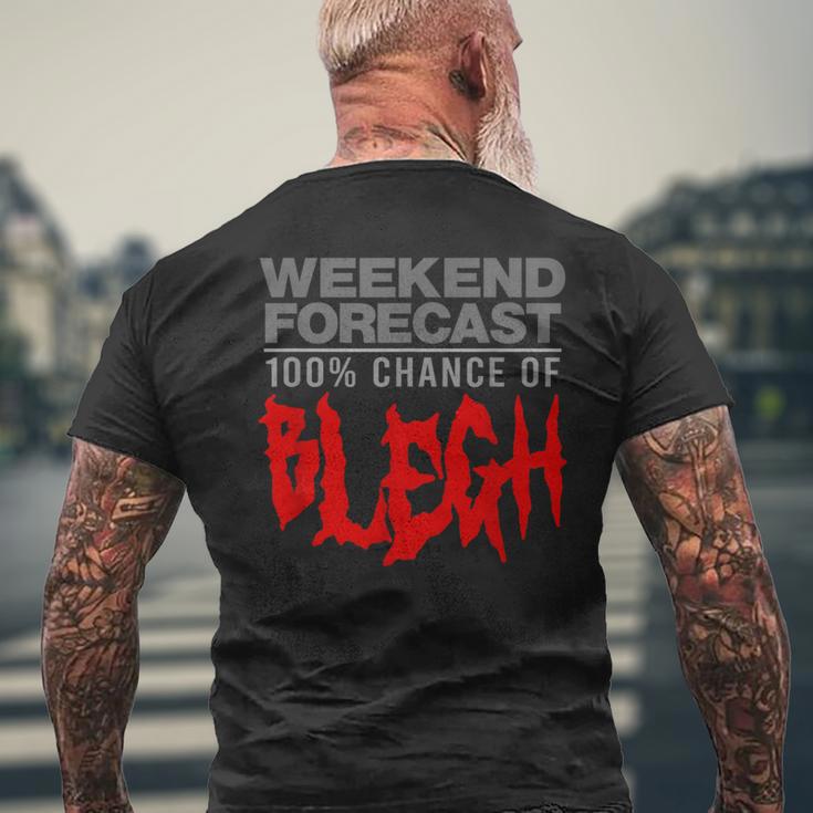 100 Chance Of Blegh Heavy Metal Moshpit Band Men's T-shirt Back Print Gifts for Old Men