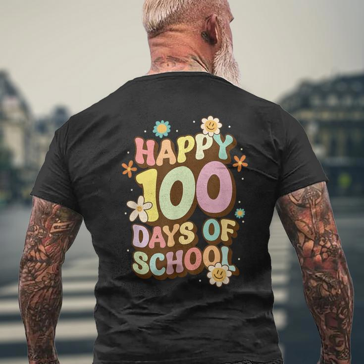 100Th Days Of School Happy 100 Days Of School Men's T-shirt Back Print Gifts for Old Men