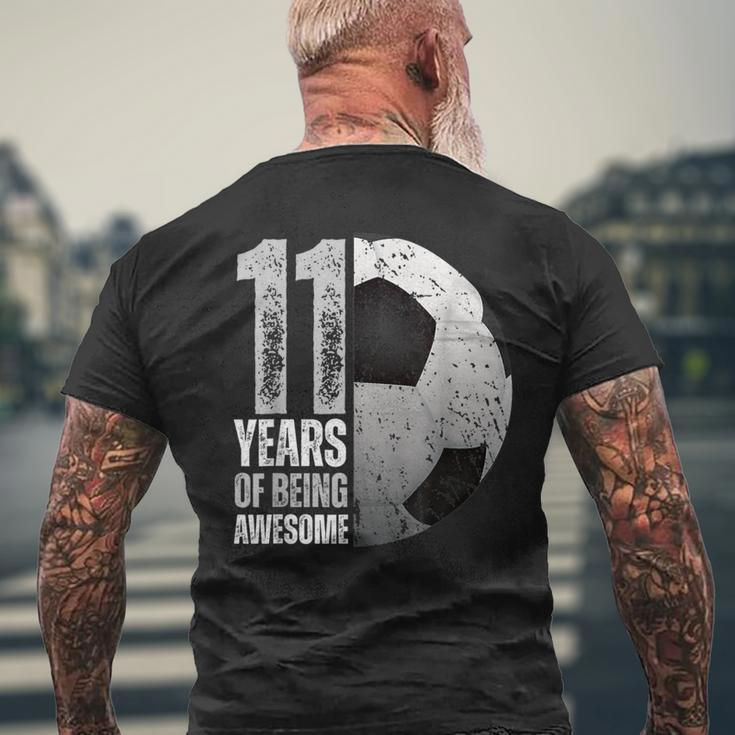 11 Year Old Soccer 11Th Birthday Player B-Day Party Men's T-shirt Back Print Gifts for Old Men