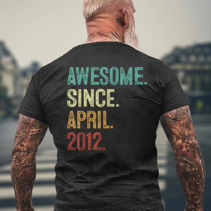 12 Year Old Awesome Since April 2012 12Th Birthday Men's T-shirt Back Print Gifts for Old Men