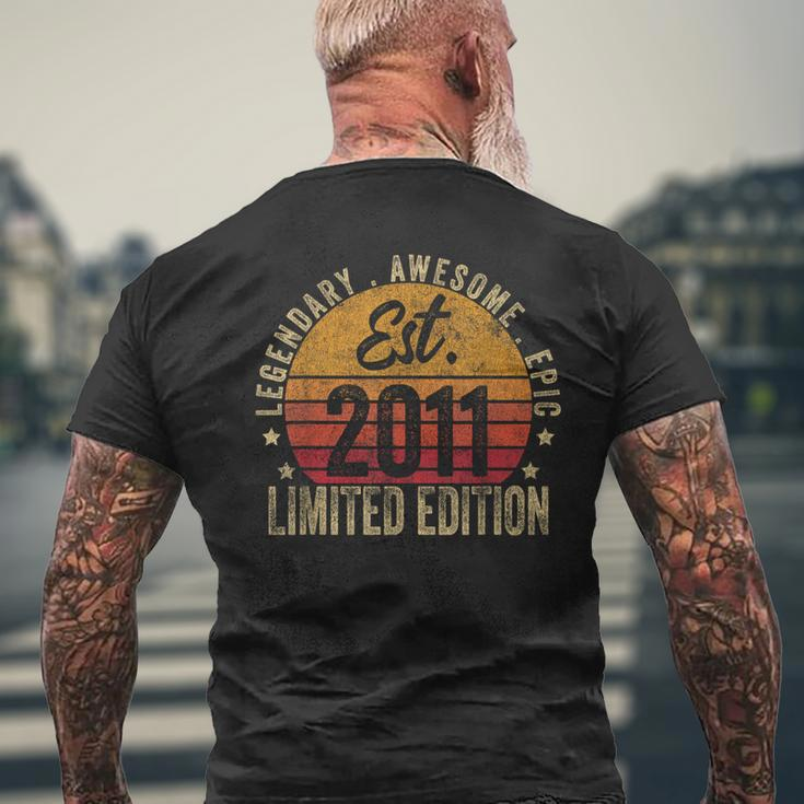 12Th Birthday Vintage 12 Year Old Est 2011 Limited Edition Men's T-shirt Back Print Gifts for Old Men