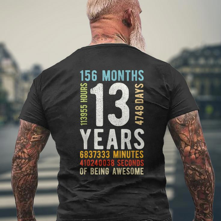 13Th Birthday 13 Years Old Vintage Retro 156 Months Men's T-shirt Back Print Gifts for Old Men