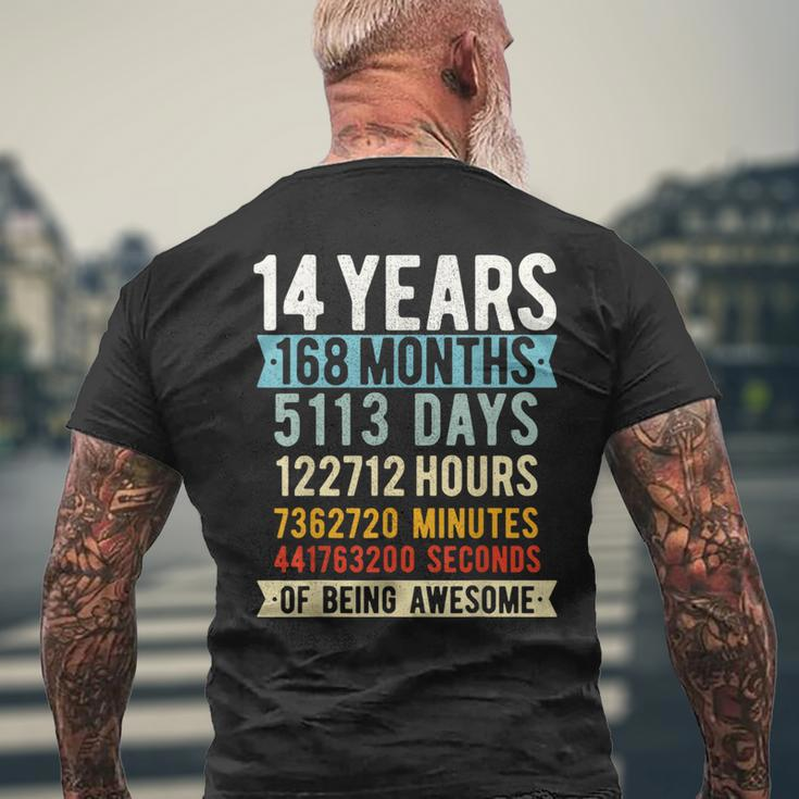 14Th Birthday 14 Years Old Vintage Retro 168 Months Men's T-shirt Back Print Gifts for Old Men