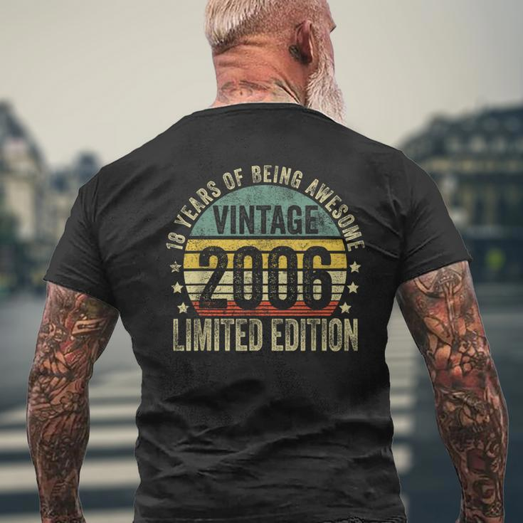 18 Year Old Vintage 2006 Limited Edition 18Th Birthday Men's T-shirt Back Print Gifts for Old Men
