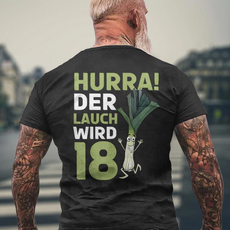 18Th Birthday Hurra Der Lauch Wird 18 T-Shirt mit Rückendruck Geschenke für alte Männer