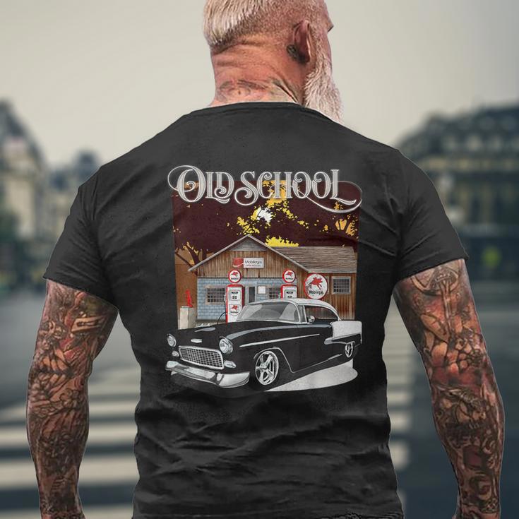 1955 55 Chevys Bel Air Classic Vintage Muscle Car Old School Men's T-shirt Back Print Gifts for Old Men