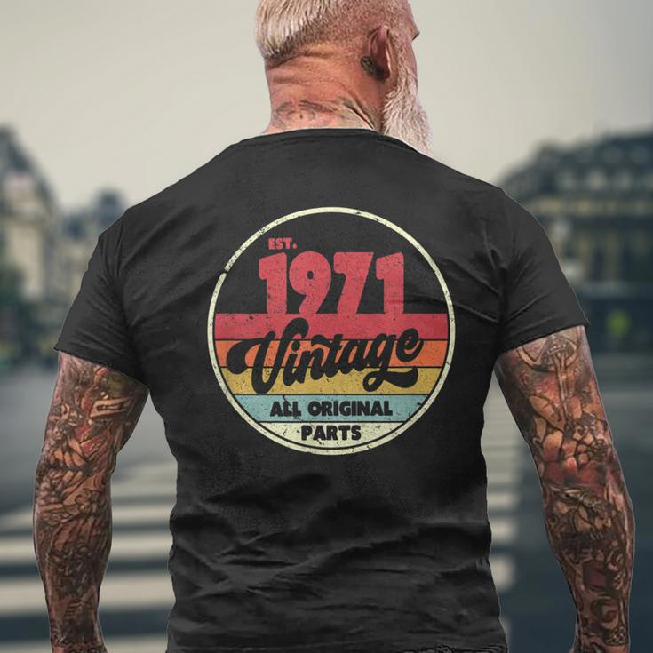1971 VintageBirthday Retro Style Men's T-shirt Back Print Gifts for Old Men