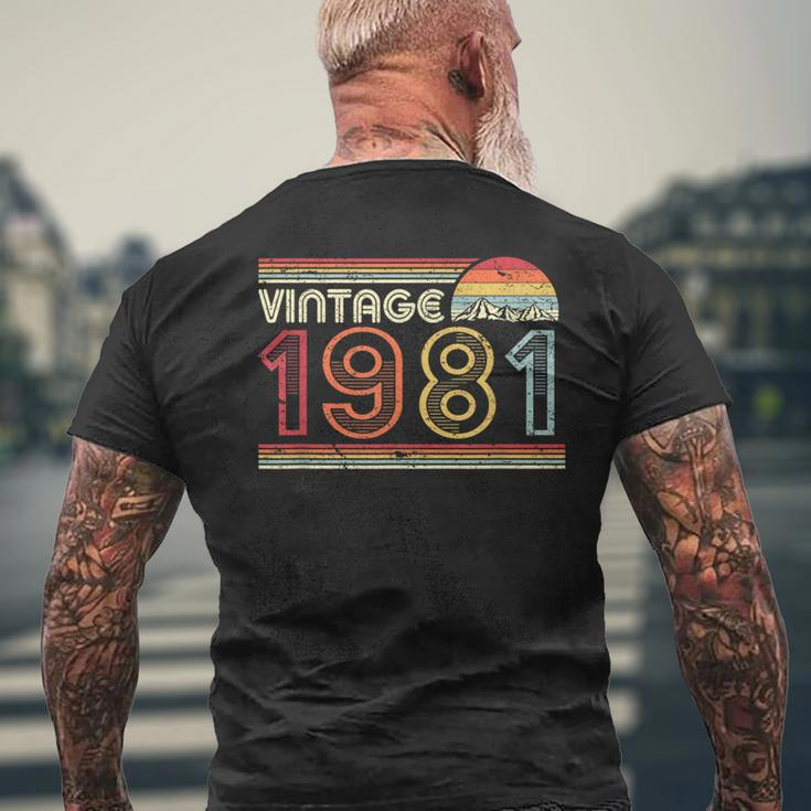 1981 VintageBirthday Retro Style Men's T-shirt Back Print Gifts for Old Men