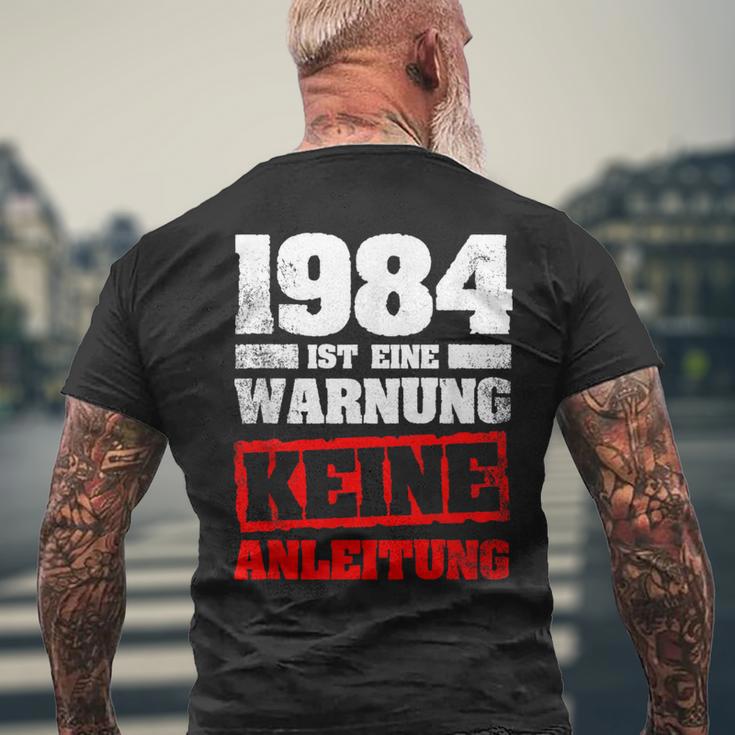 1984 Ist Eine Warnung Keine Inleitung T-Shirt mit Rückendruck Geschenke für alte Männer