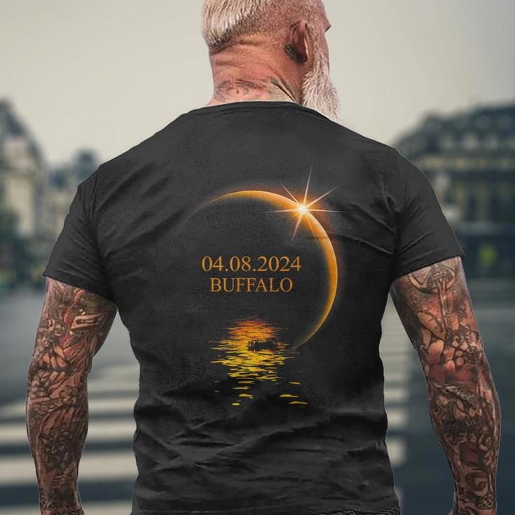 2024 Solar Eclipse Buffalo Usa Totality Men's T-shirt Back Print Gifts for Old Men