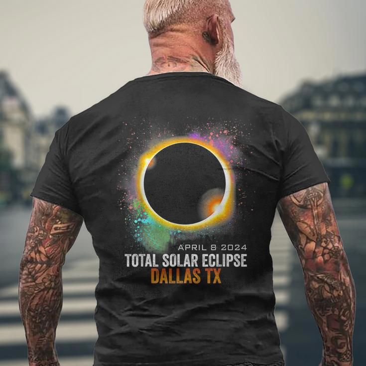 2024 Solar Eclipse Dallas Texas Usa Totality April 8 2024 Men's T-shirt Back Print Gifts for Old Men