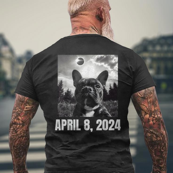 2024 Solar Eclipse French Bulldog Selfie Men's T-shirt Back Print Gifts for Old Men