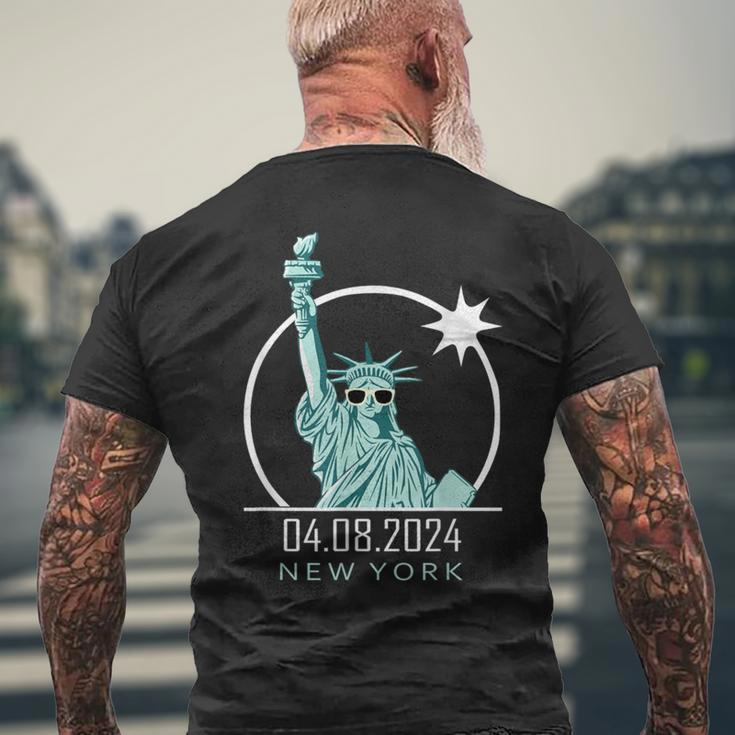2024 Solar Eclipse New York Totality 04 08 24 Total Men's T-shirt Back Print Gifts for Old Men