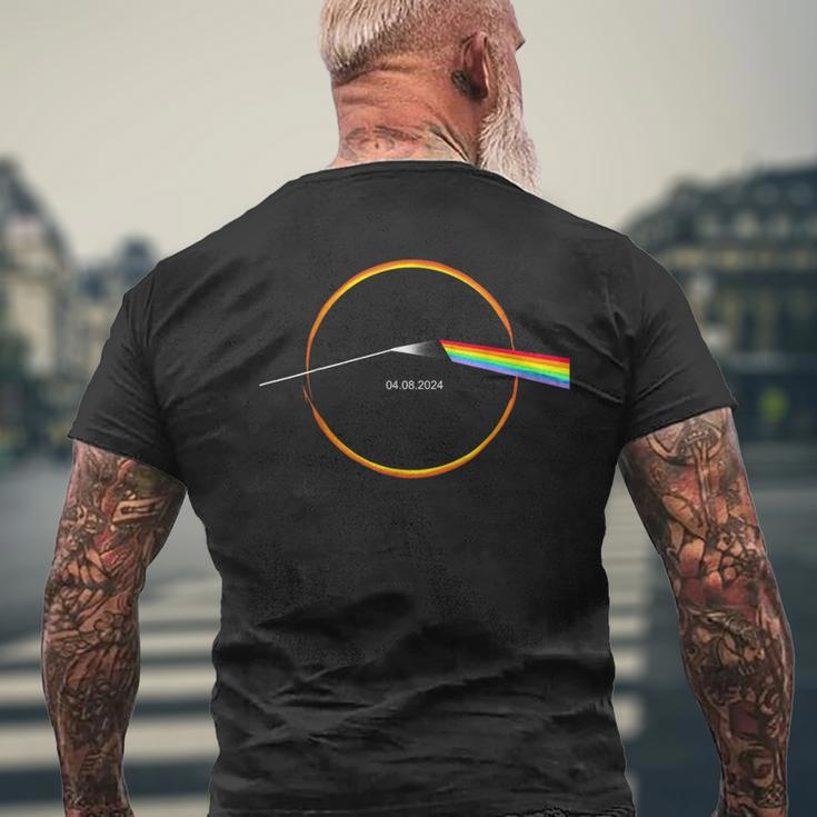 2024 Solar Eclipse Prism Men's T-shirt Back Print Gifts for Old Men