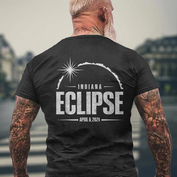 2024 Total Eclipse Path Of Totality Indiana 2024 Men's T-shirt Back Print Gifts for Old Men