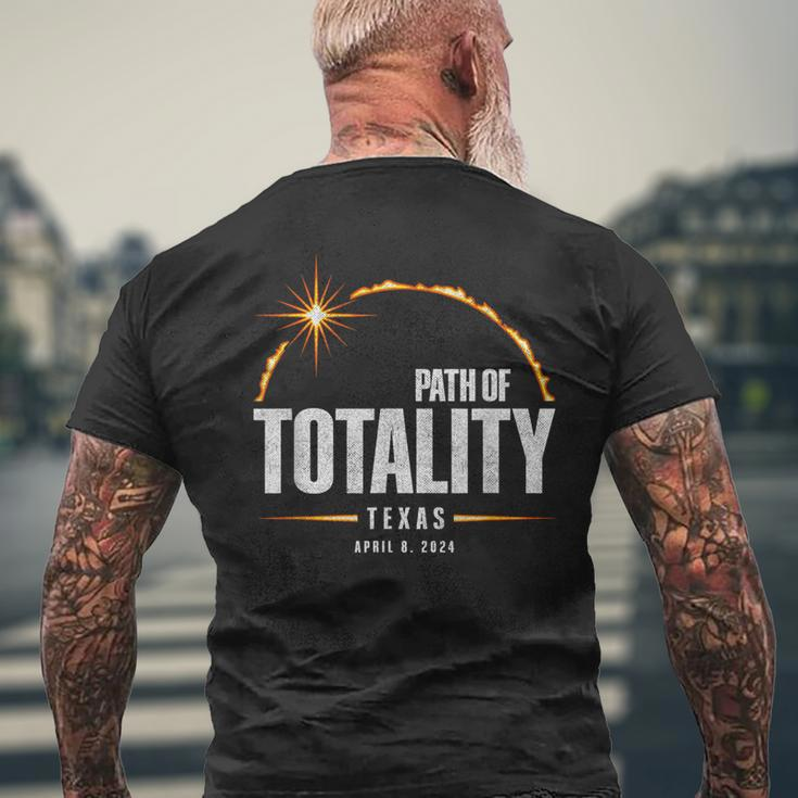 2024 Total Eclipse Path Of Totality Texas 2024 Men's T-shirt Back Print Gifts for Old Men