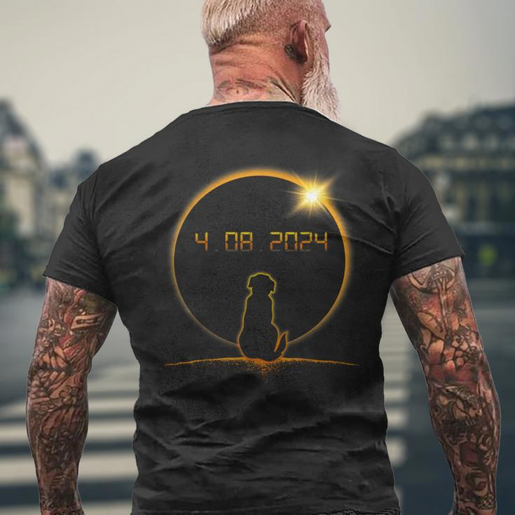 2024 Total Solar Eclipse Dog Men's T-shirt Back Print Gifts for Old Men