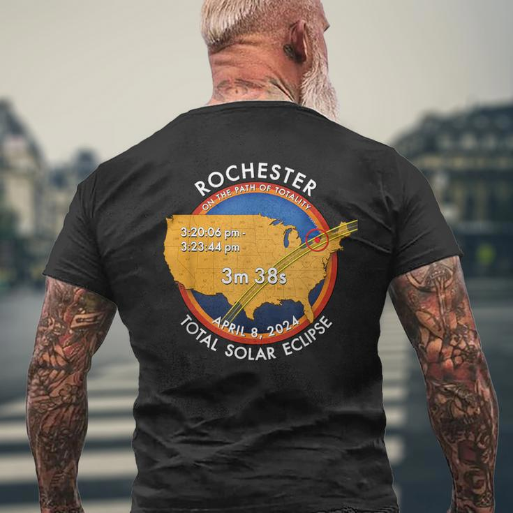 2024 Total Solar Eclipse Totality Rochester New York 27 Men's T-shirt Back Print Gifts for Old Men