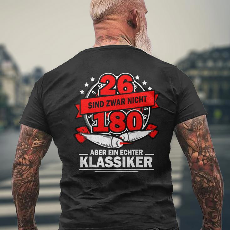 26 Sind Nicht 180 Aber Ein Echte Classic Darts T-Shirt mit Rückendruck Geschenke für alte Männer