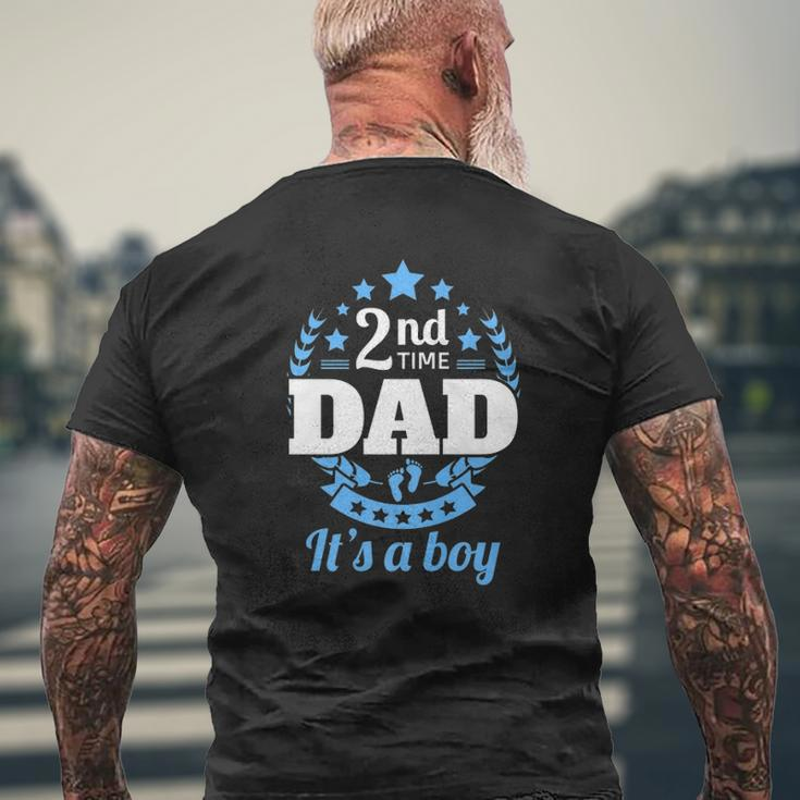 2Nd Time Dad It's A Boy Dad Again Second Baby Announce Mens Back Print T-shirt Gifts for Old Men