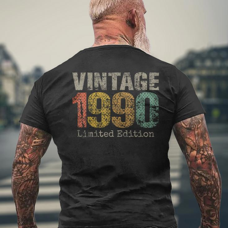 34 Year Old Vintage 1990 Limited Edition 34Th Birthday Men's T-shirt Back Print Gifts for Old Men