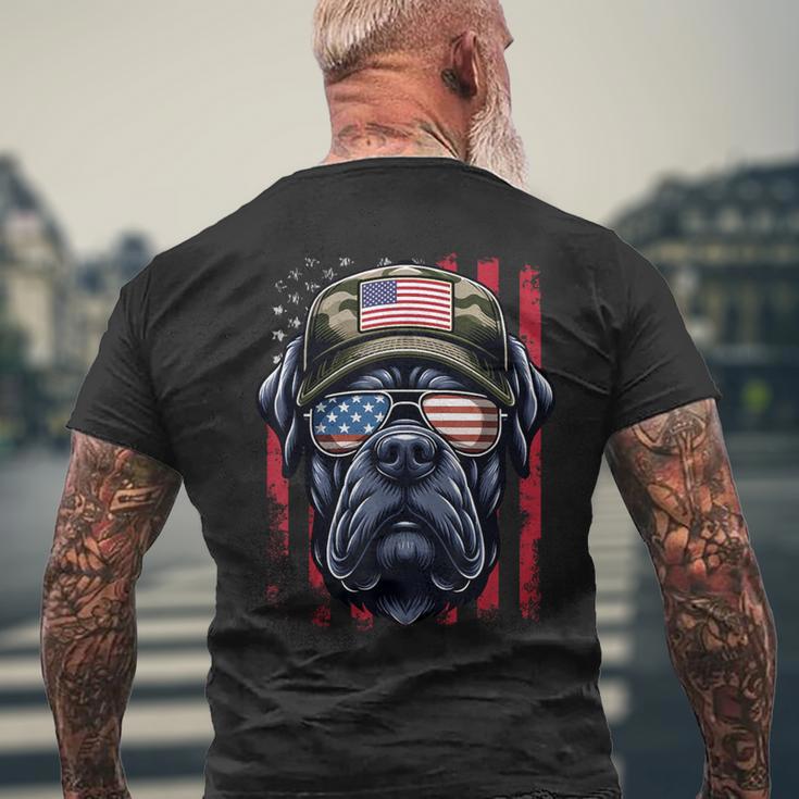 4 Juli Cane Corso Usa Flagge Papaater Amerika Männer Jungen T-Shirt mit Rückendruck Geschenke für alte Männer