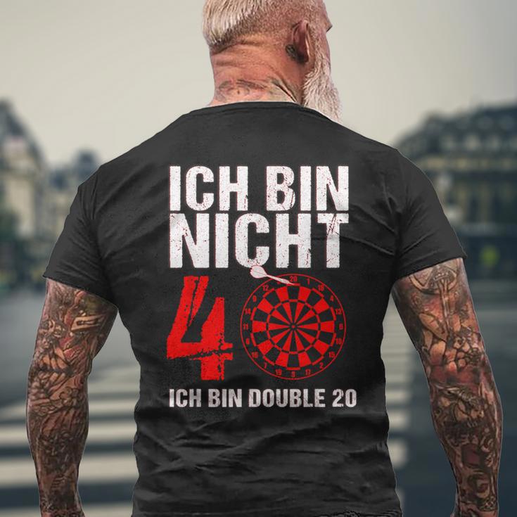 40 Geburtstag Geschenk-Idee Mann Lustiger Dart Spruch Darts T-Shirt mit Rückendruck Geschenke für alte Männer