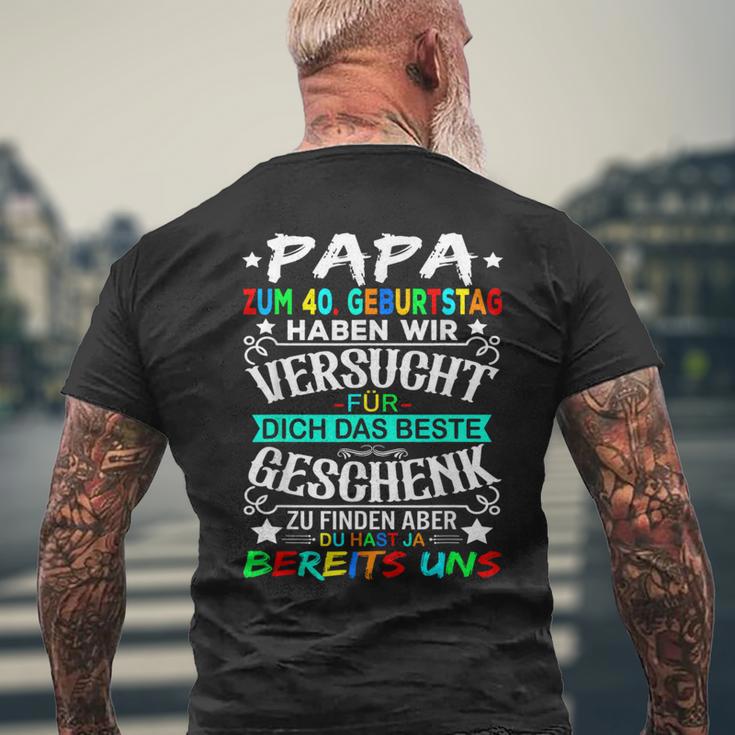 40 Geburtstag Männer Papa 40Erater 40 Jahre Mann T-Shirt mit Rückendruck Geschenke für alte Männer