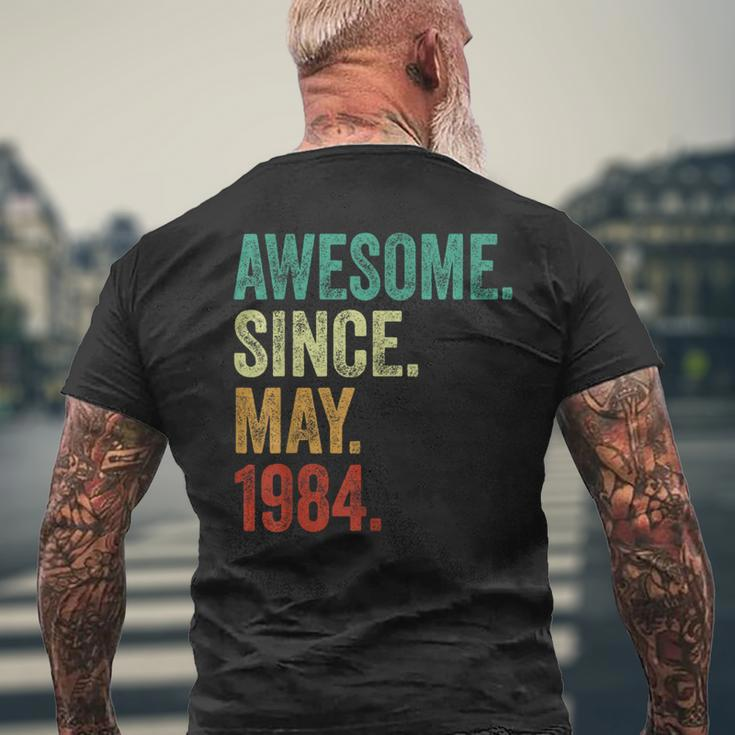 40 Years Old Awesome Since May 1984 40Th Birthday Men's T-shirt Back Print Gifts for Old Men