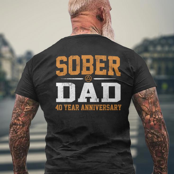40 Years Sober Dad Aa Alcoholics Anonymous Recovery Sobriety Men's T-shirt Back Print Gifts for Old Men
