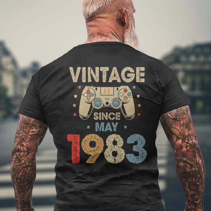 41St Birthday Boy Gamer Vintage May 1983 Bday Men's T-shirt Back Print Gifts for Old Men