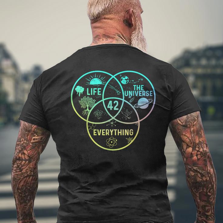 42 Answer To Life The Universe And Everything Men's T-shirt Back Print Gifts for Old Men