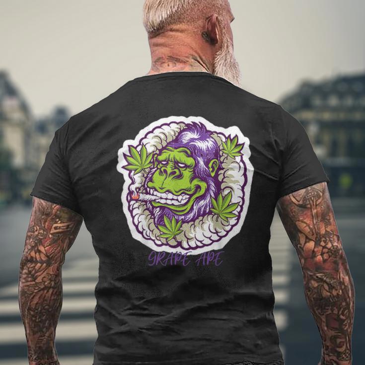 420 Cannabis Culture Grape Ape Weed Strain Men's T-shirt Back Print Gifts for Old Men