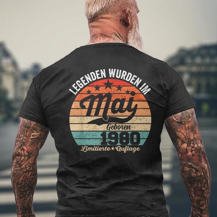 44 Geburtstag Geschenk Mann Legenden Sind Im Mai 1980 T-Shirt mit Rückendruck Geschenke für alte Männer