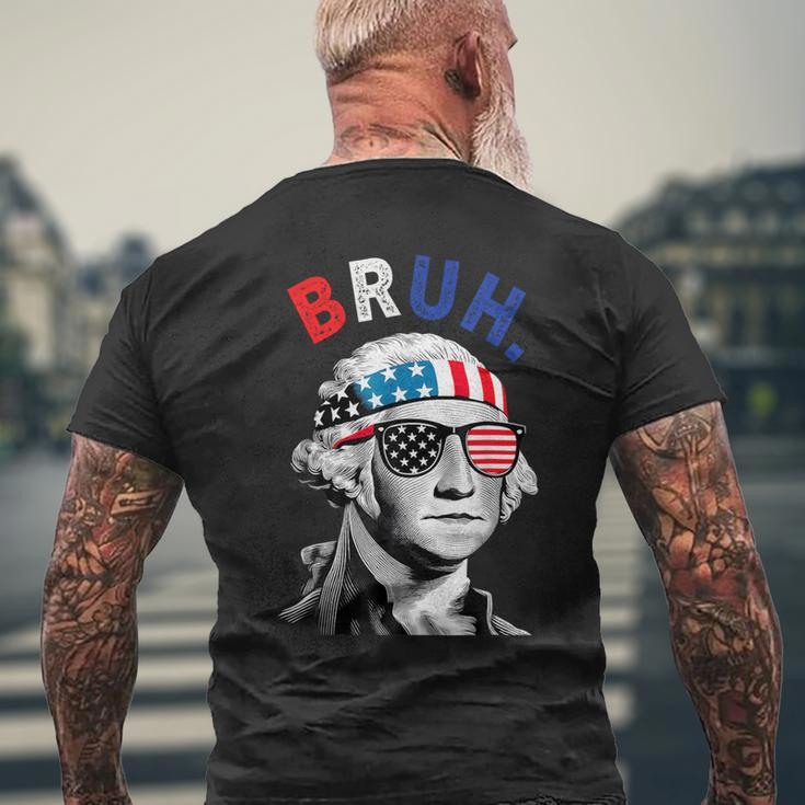 4Th Of July 2024 George Washington Bruh Men's T-shirt Back Print Gifts for Old Men