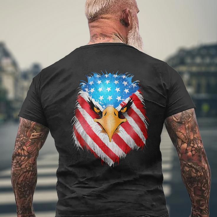 4Th Of July Patriotic Eagle Usa American Flag Boys Men's T-shirt Back Print Gifts for Old Men