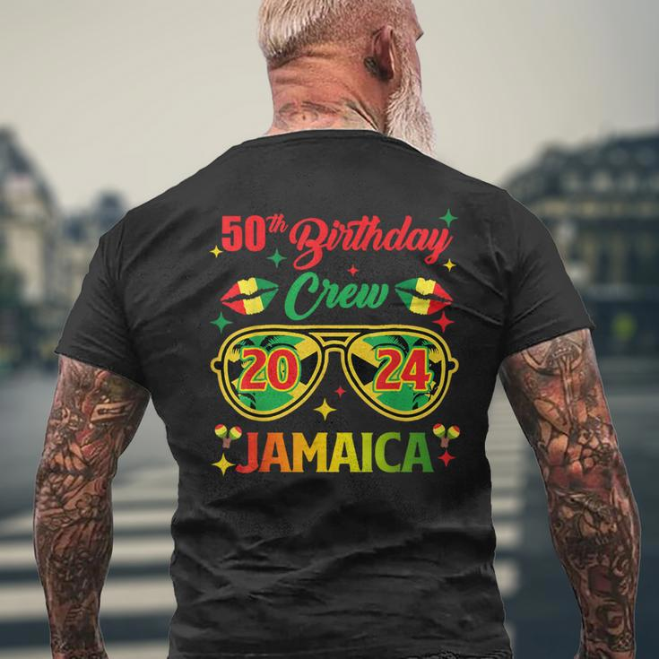 50Th Birthday Crew Jamaica Vacation Party 2024 Birthday Trip Men's T-shirt Back Print Gifts for Old Men