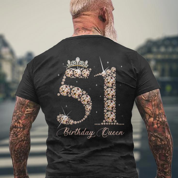 51 Year Old Its My 51St Birthday Queen Diamond Heels Crown Men's T-shirt Back Print Gifts for Old Men