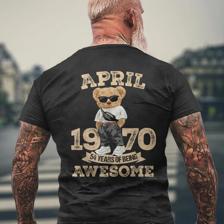 54 Year Old Awesome April 1970 54Th Birthday Boys Men's T-shirt Back Print Gifts for Old Men