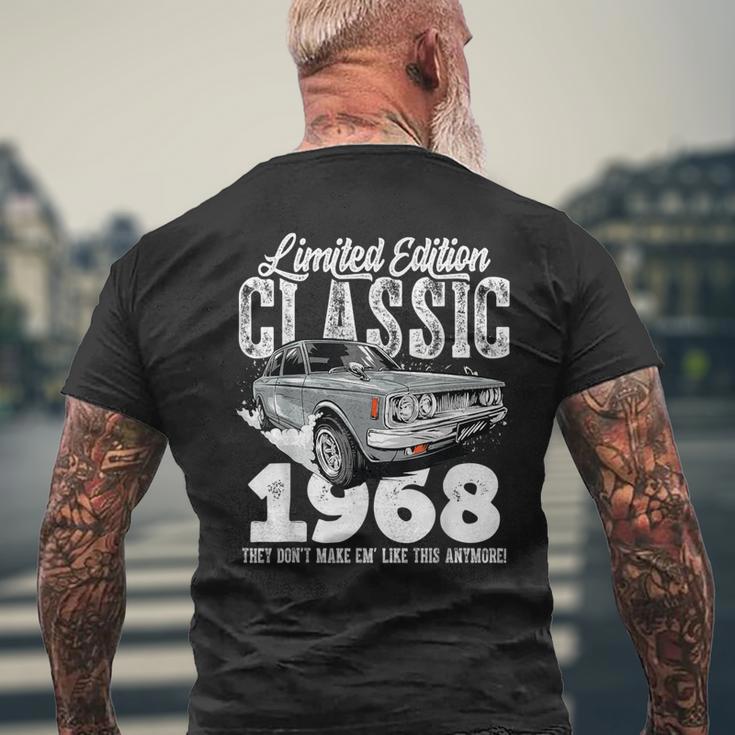 55Th Birthday Vintage Classic Car 1968 B-Day 55 Year Old Men's T-shirt Back Print Gifts for Old Men