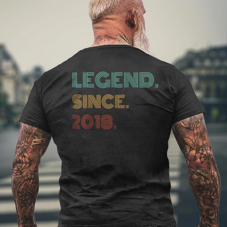 6 Years Old Legend Since 2018 6Th Birthday Men's T-shirt Back Print Gifts for Old Men