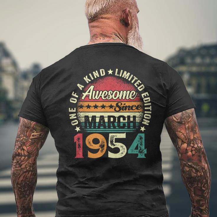 70 Year Old Vintage March 1954 70Th Birthday Women Men's T-shirt Back Print Gifts for Old Men