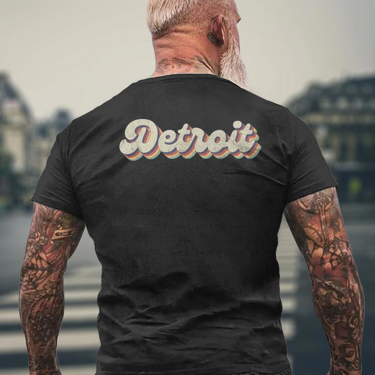70'S 80'S Usa City Vintage Detroit Men's T-shirt Back Print Gifts for Old Men