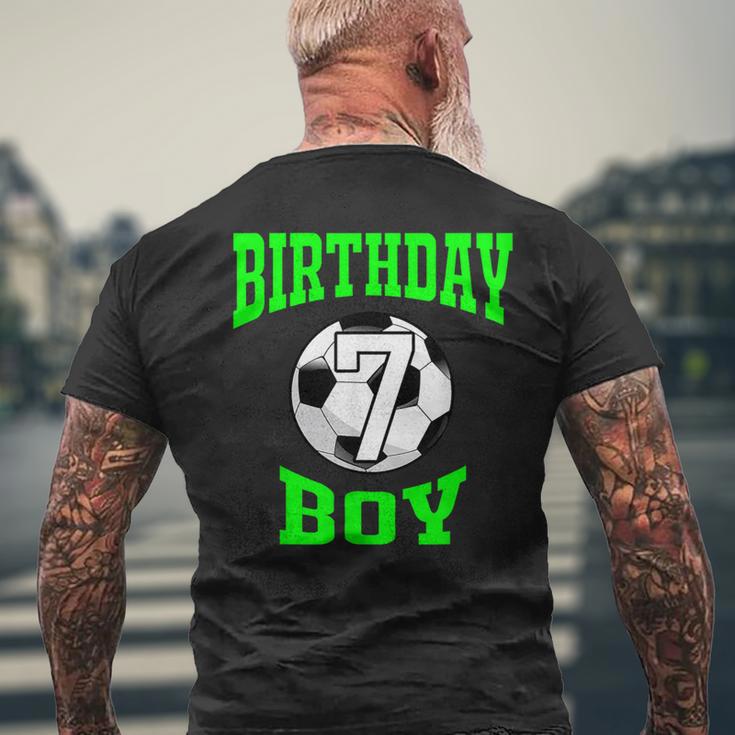 7Th Birthday Boy Soccer T- 7 Years Old Kid Men's T-shirt Back Print Gifts for Old Men