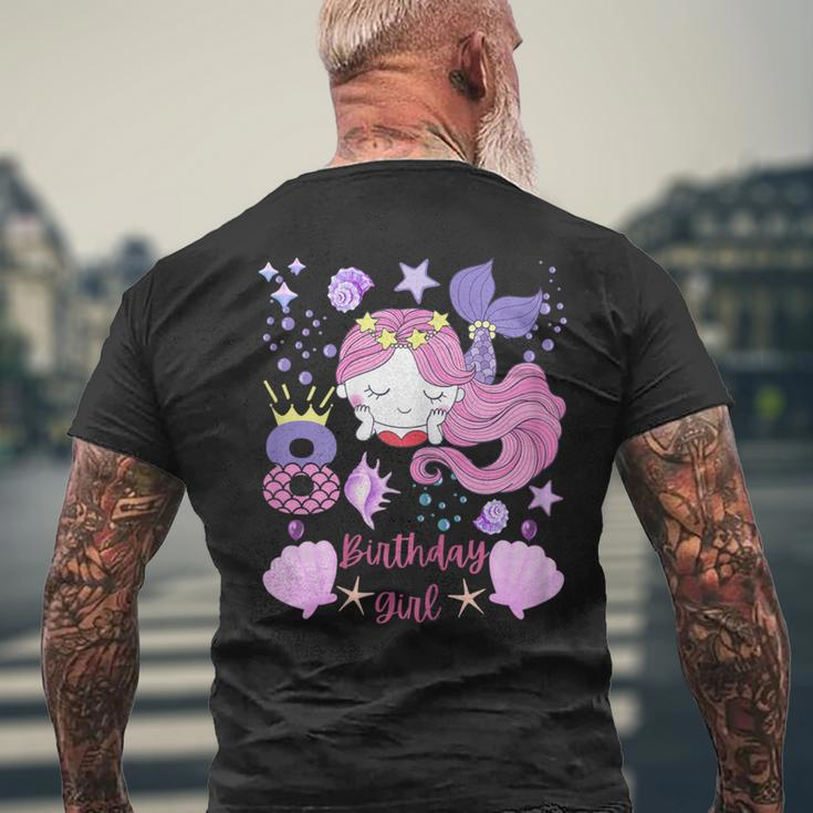 8 Geburtstag Meerjungfrau Prinzessin 8 Jahre Mädchen T-Shirt mit Rückendruck Geschenke für alte Männer
