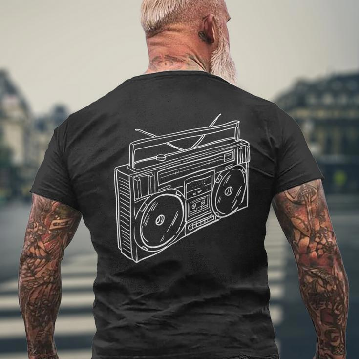 80S & 90S Old School Music Hip Hop Beatbox Boombox Men's T-shirt Back Print Gifts for Old Men