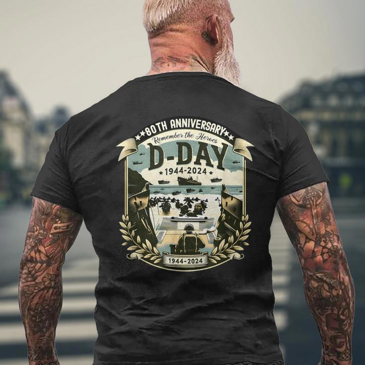 80Th Anniversary D Day Invasion Military History Men's T-shirt Back Print Gifts for Old Men