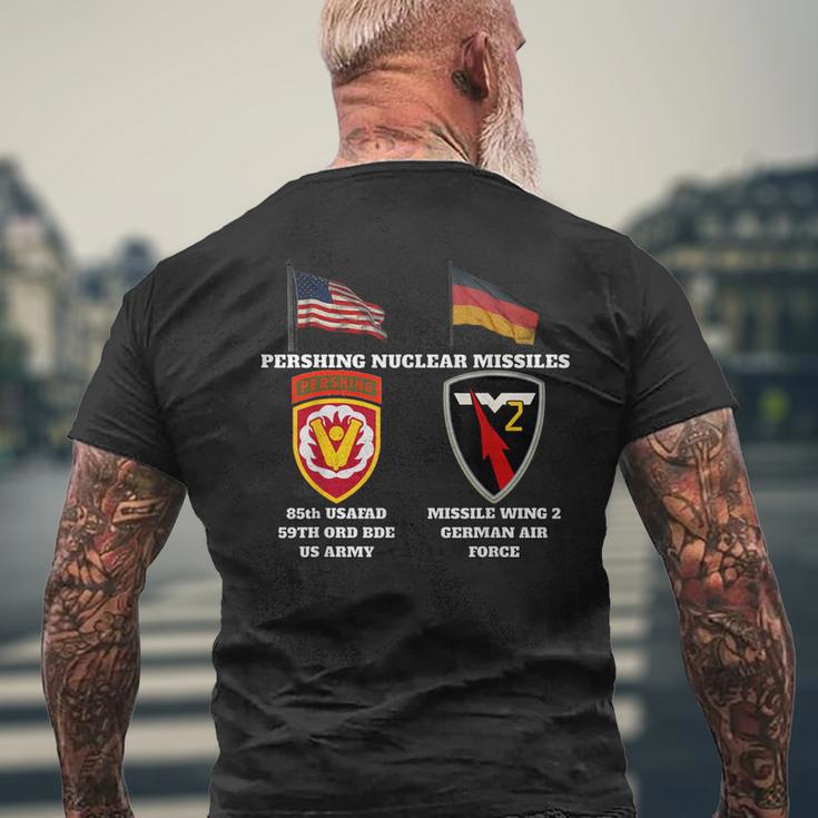 85Th Usafad Ssi W Pershing And Missile Wing 2 Nuc V Print Men's T-shirt Back Print Gifts for Old Men