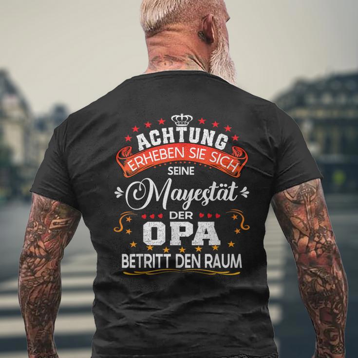 Achtung Seine Majestät Der Opaatertagsgeschenk Spruch T-Shirt mit Rückendruck Geschenke für alte Männer