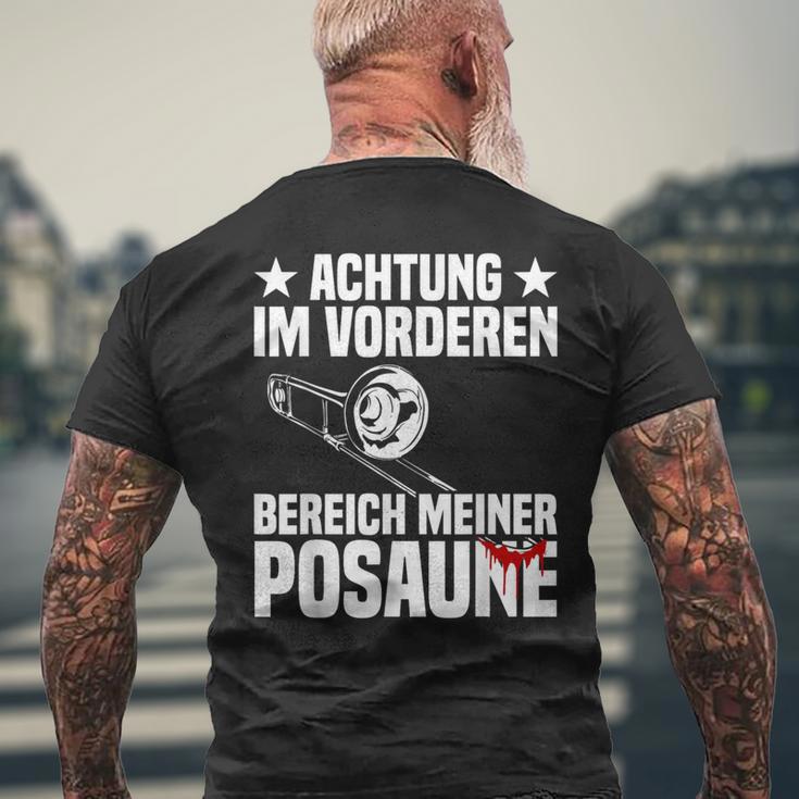 Achtung Trombonist T-Shirt mit Rückendruck Geschenke für alte Männer